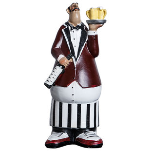 欧式乡村蛋糕厨师摆件美式复古餐厅酒吧咖啡店铺现代家居装饰摆设