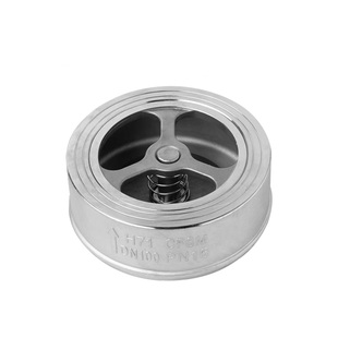 304不锈钢对夹式止回阀H71W水管水泵止逆单向阀4分1寸DN25 50 100