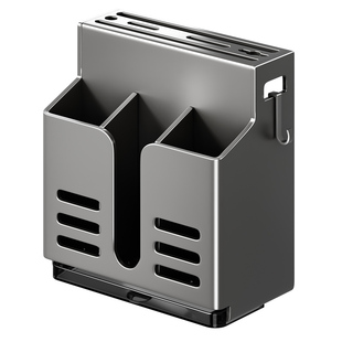 厨房刀架置物架不锈钢放菜刀筷子筒多功能台面壁挂刀具一体收纳架