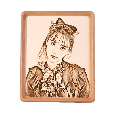照片定制生日礼物送女友微雕木画