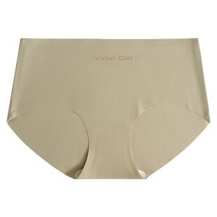 瑜伽无痕内裤女士桑蚕丝中腰运动不夹臀少女生短裤中高腰隐形健身