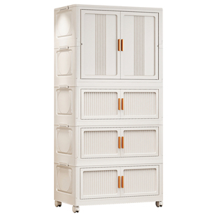 80/90cm加宽免安装宝宝衣柜家用婴儿无甲醛收纳柜儿童衣橱折叠柜