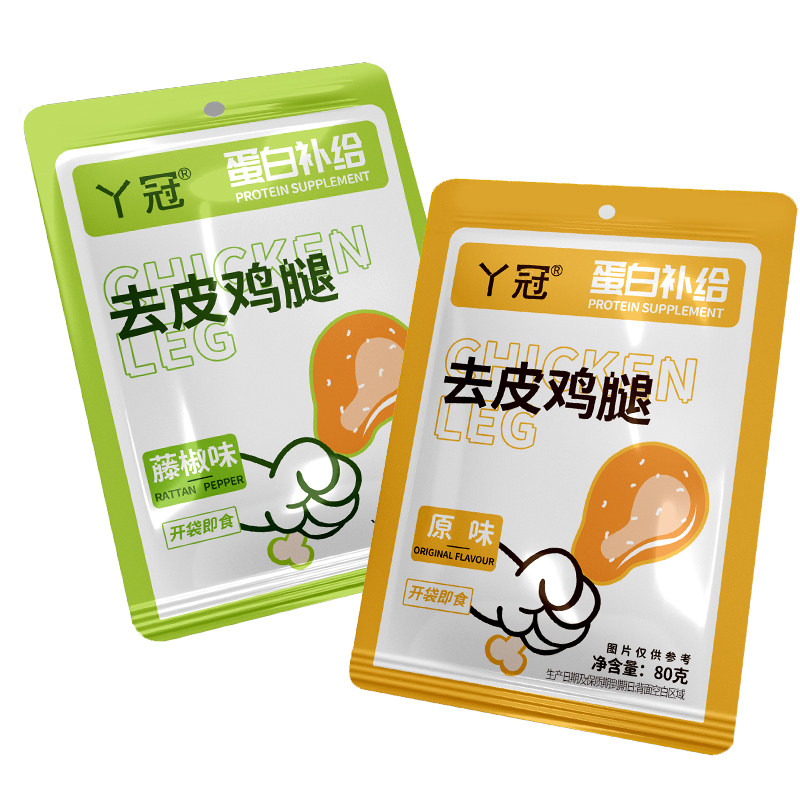丫冠去皮鸡腿高蛋白开袋即食