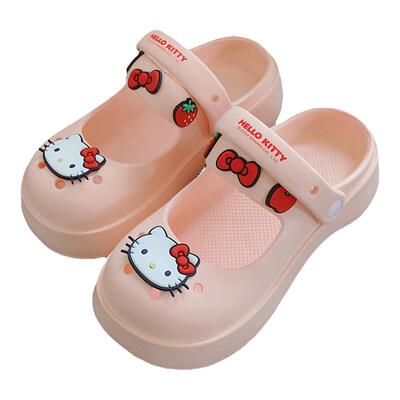 细细条少女心凯蒂猫玛丽珍半拖鞋