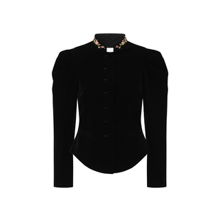 【正品现货】INTO THE EAST 25秋冬 绣花领羊腿袖外套/混织短裤