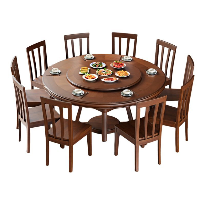 实木圆桌麻将桌餐桌两用多功能麻将机全自动家用一体中式电动餐麻