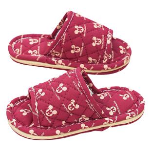 新款儿童家居室内地板拖鞋小孩女加厚三层布艺布底布拖鞋防滑静音