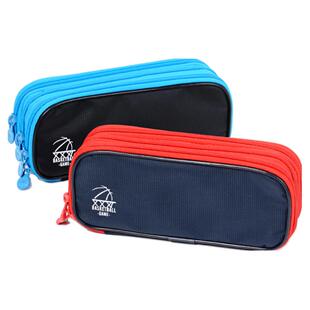 得力笔袋二层带笔擦铅笔盒文具盒文具袋高中生初中生笔袋二层可拆卸手提款多功能大容量20厘米铅笔盒男66646