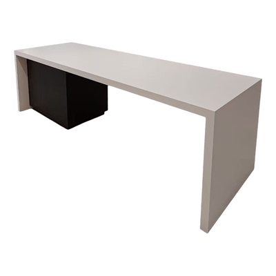 中古风岩板可伸缩岛台餐桌