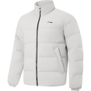 李宁短款短羽绒服男士25新款官方立领保暖男款上衣冬季鸭绒运动服