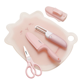 拜格儿童切菜刀护手刀套不易伤手幼儿园宝宝早教专用刀具水果辅食