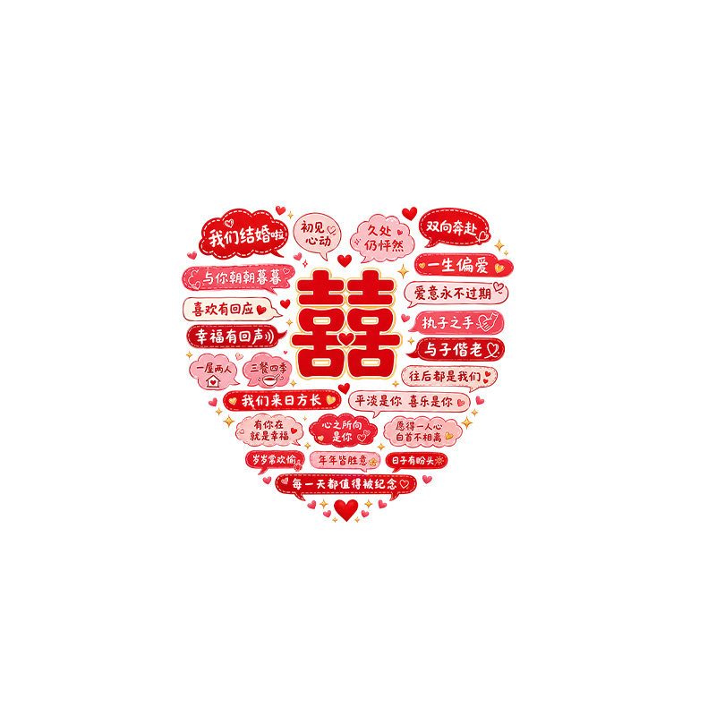 2026结婚喜字静电窗贴墙贴
