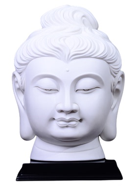 德化白瓷如来释迦牟尼佛头摆件