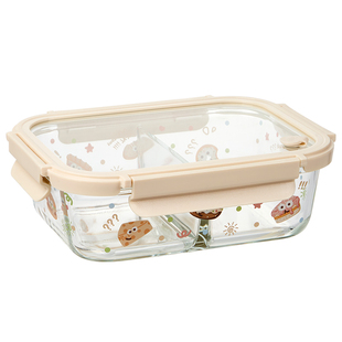 玻璃饭盒微波炉加热专用上班族带饭三格便当盒食品级密封减脂餐盒