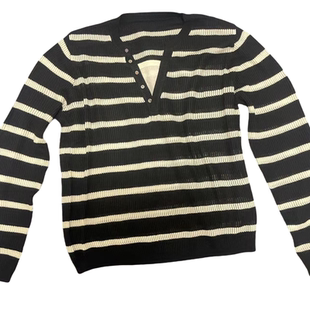 欧洲站2025秋季薄款V领横条纹羊绒羊毛针织衫女纽扣毛衣打底上衣