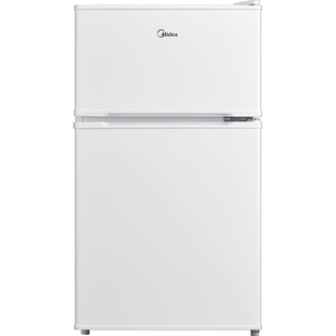 美的冰橱88L白色双开门两门迷你小冰箱家用租房宿舍用节能冰箱