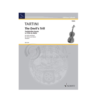 塔蒂尼 魔鬼的颤音G小调奏鸣曲 小提琴和钢琴 朔特乐谱书 Tartini Sonata in G Minor The Devils Trill violin piano EES244