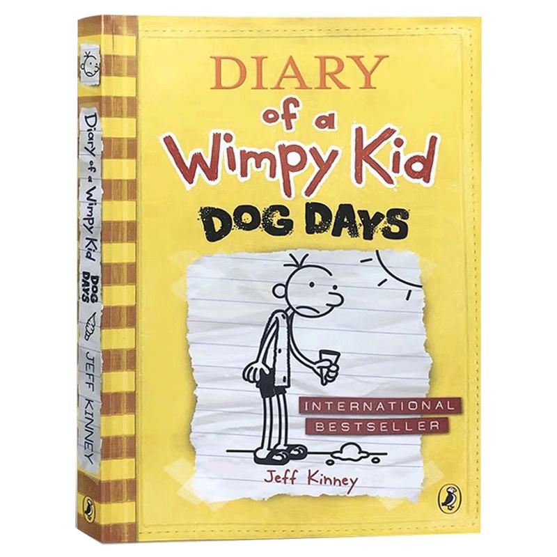 送音频绘本Diary of a Wimpy Kid book#4 Dog Days小屁孩日记儿童课外励志校园正版书幽默漫画小说读物进阶章节桥梁书