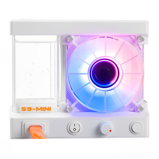 新款S9mini液冷60W白色水冷散热器静音手机iPad平板游戏磁吸通用