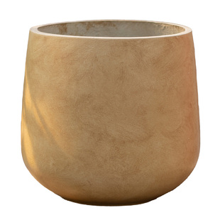 酒杯花盆圆形镁泥花盆客厅阳台户外龙血树百合竹千年木绿植白色大