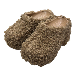 Crocs/卡骆驰国内代购女鞋泰迪卷暖棉人鱼高跟洞洞凉拖鞋210748