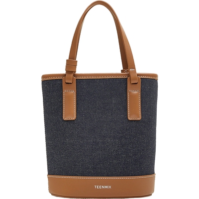 天美意复古时尚包包女水桶包休闲单肩斜挎包秋季新款X3148CX5