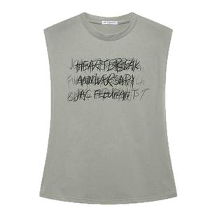 JAC FLEURANT【白鹿 戴燕妮同款】夏季新款背心字母印花无袖T恤