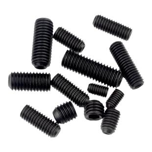 凹端机米紧定螺丝12.9级黑色内六角无头螺丝钉杯尾基米顶丝螺钉