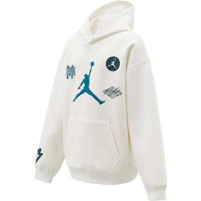 NIKE耐克男大童jordan运动休闲连帽套头衫卫衣JD2612049GS-001