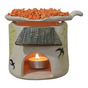 八九燕来香薰烘烤茶炉熏香香提香烘焙煮茶烤干花茶精油蜡烛陶瓷