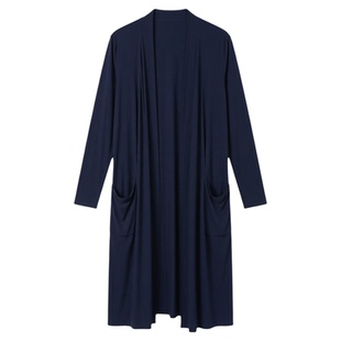 Casual long-sleeved medium length cardigan休闲长袖中长款开衫