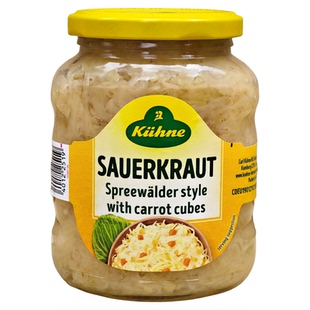 冠利白酸菜腌红椰菜西餐沙拉即食凉菜酸菜泡菜KUHNE SAUERKRANUT