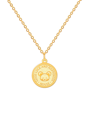 十二生肖项链吊坠镀金