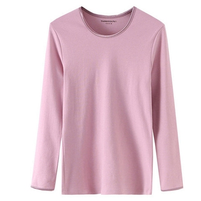 三枪单件圆领全棉棉宽松长袖秋衣