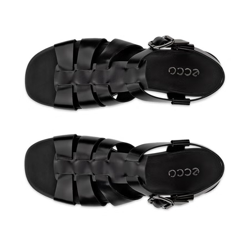 ECCO爱步女款雕塑罗马凉鞋粗跟