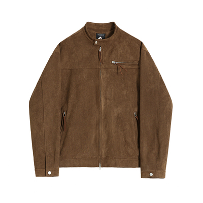 MRCYC韩版美拉德风宽松立领夹克