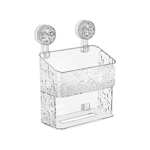 吸盘洗脸巾收纳盒壁挂式卫生间浴室多功能废弃擦脸巾棉柔巾置物架