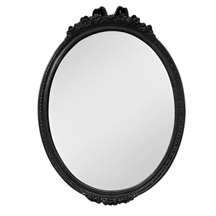 法式复古挂墙化妆镜高级古典雕花led智能浴室镜轻奢壁炉玄关挂镜