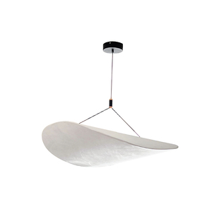 zoxy日式薯片吊灯中古杜邦纸侘寂风卧室主卧民宿禅意奶油风客厅灯