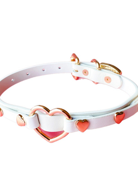 双层爱心金属环项圈甜酷辣妹