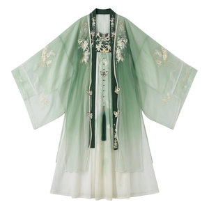玉露青瑶唐制诃子裙汉服女新款