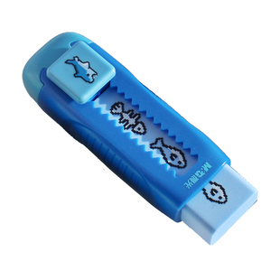 M&G晨光推动式锁扣橡皮擦中小学生专用擦得干净不易留痕少屑儿童文具美术绘画像素玩家可推拉式伸缩象皮擦