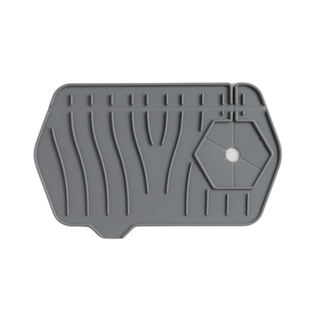 水龙头侧孔硅胶沥水垫厨房水槽可折边防溅水垫卫生间洗水池置物垫