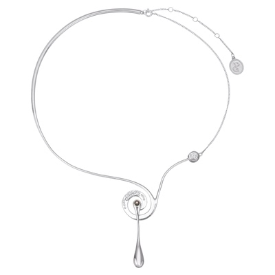 2024新款项圈925银时装造型感