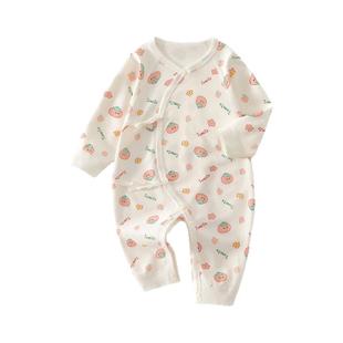 婧麒新生婴儿衣服初生宝宝四季蝴蝶衣52码春秋纯棉a类秋季连体衣