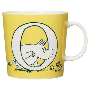 芬兰进口Arabia姆明moomin陶瓷字母马克杯400ml咖啡水杯大容量杯