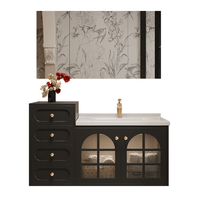 IKALON中古风法式复古一体浴室柜