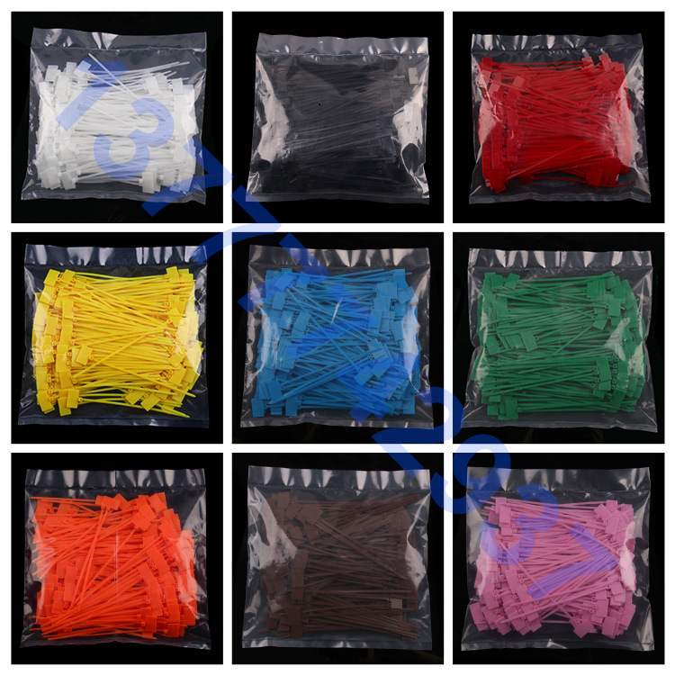 新光塑料标签扎带4标识牌分类绿色**带红黄蓝标签网线1503扎150mm