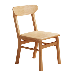 三梦餐椅家用实木椅子靠背凳子简约现代休闲茶椅商用餐桌椅化妆椅