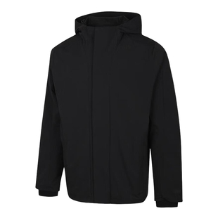 adidas阿迪达斯黑色户外保暖连帽外套秋冬男防风梭织夹克KS6483